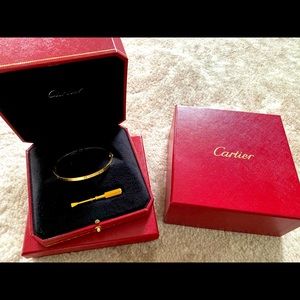 Cartier (Small Version) Love Bracelet - Size 17